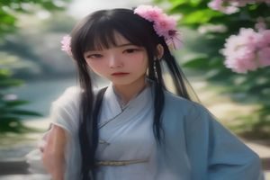 女性穿着黑色过膝袜搭配白色T恤与牛仔短裤，在公园草地上漫步，风格轻松自然